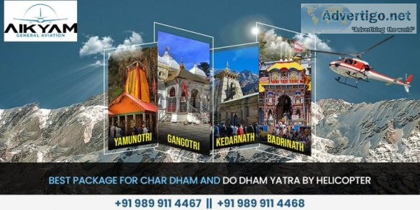 Best do dham yatra by helicopter with aikyamaviation