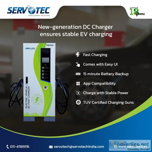 Servotech dc fast chargers for electric vehicles