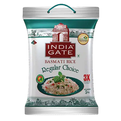 Enjoy the real taste with india gate regular choice basmati rice
