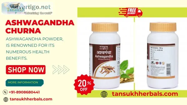 Buy ashwagandha churna (???????? ?????) online ? tansukh herbals
