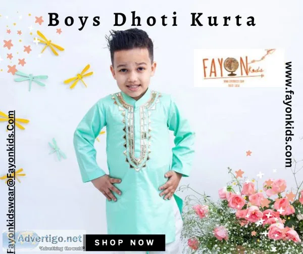 Shop boys dhoti kurta online | fayonkids