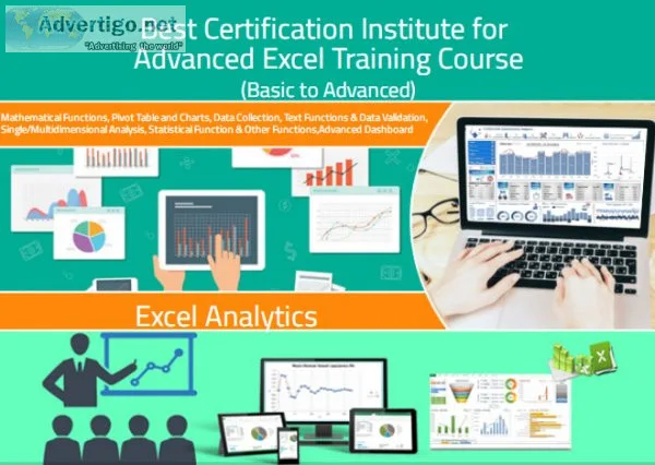 Advanced excel institute in delhi with vba, sql, ms power bi cla
