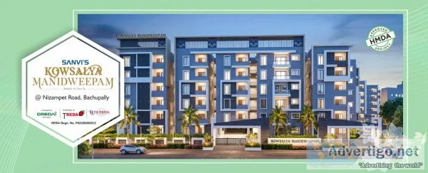 3 bhk flats in nizampet for sale