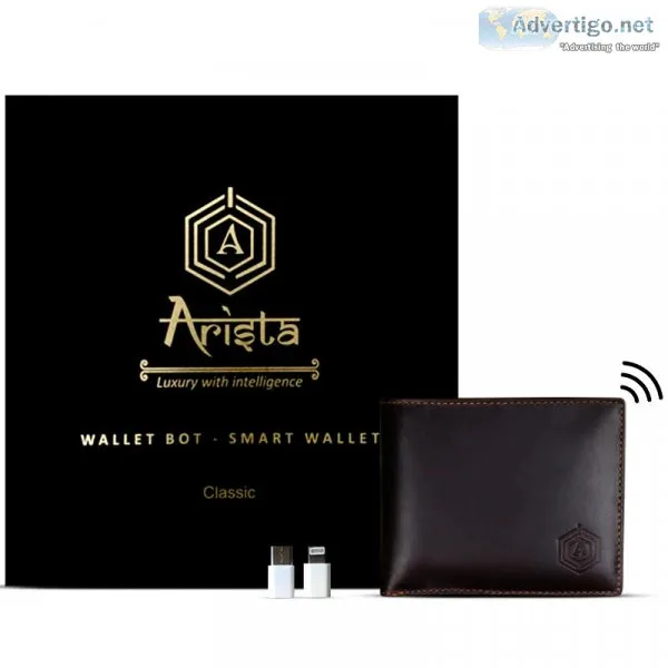 Gps trackable men s wallet