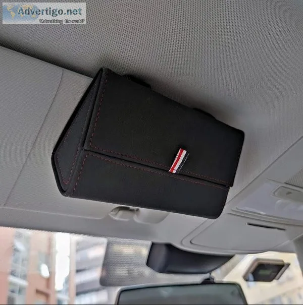 Magnetic clip-on sunglasses case