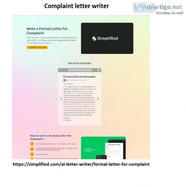 Crafting a professional formal letter to lodge a complaint