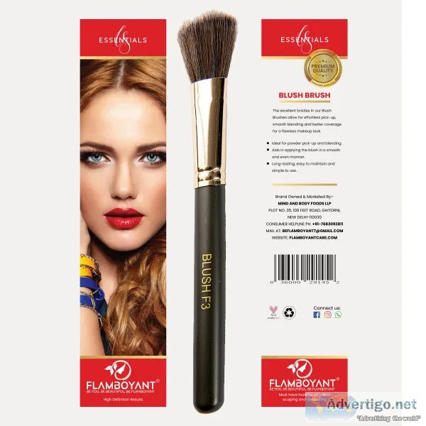 Express your artistry with vibrant makeup brushes