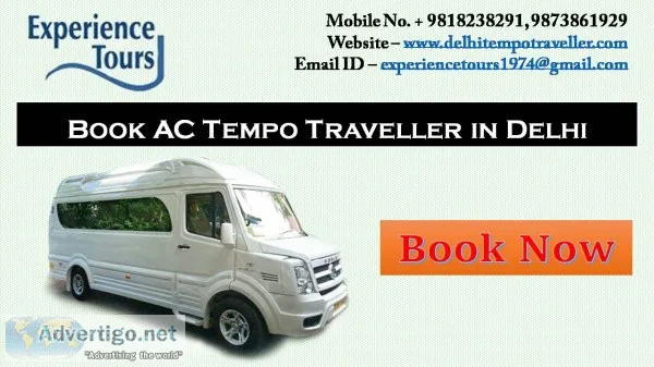 Modified luxury tempo traveller on rent