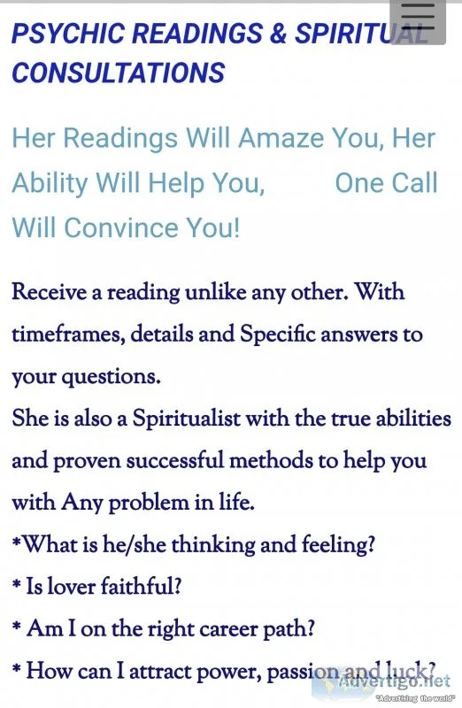 Psychic readings by christina