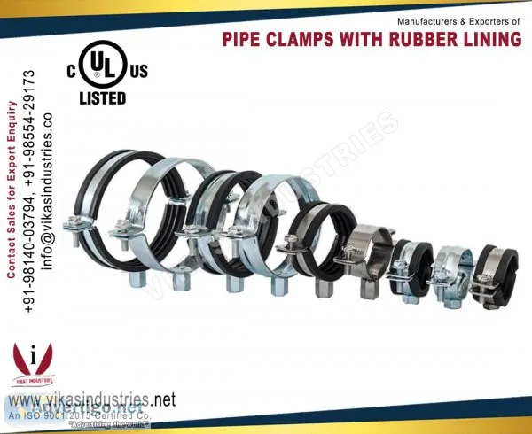 Pipe clamps manufacturers suppliers exporters in india punjab lu