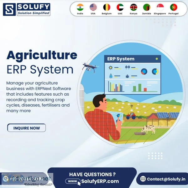 Erpnext agriculture | agribusiness erp software solufy