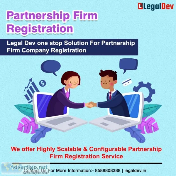 Legal dev provide partnership firm registration service online