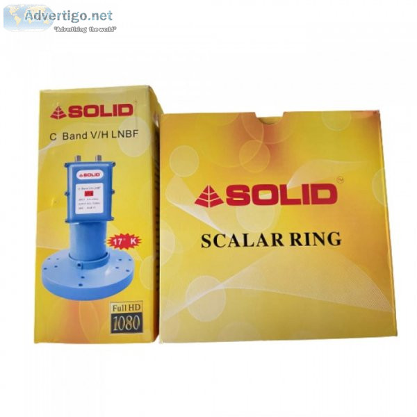 Solid c-band dual pol lnb - 1 port for horizontal signals and 1 