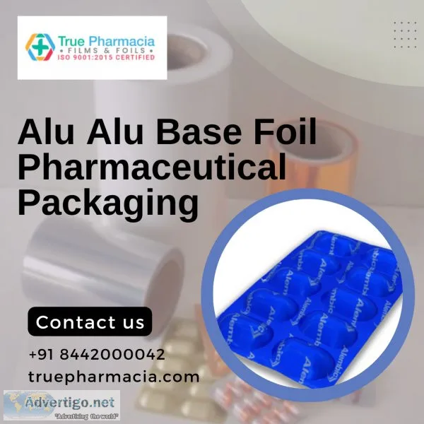 Alu alu base foil pharmaceutical packaging