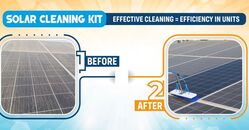 Solar panel cleaning brush
