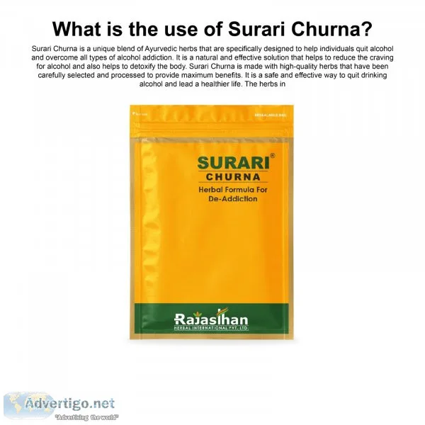 Rajasthan herbals surari churna for alcohol de-addiction