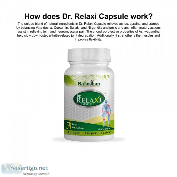 Rajasthan herbal dr relaxi capsule: arthritis & muscular pain
