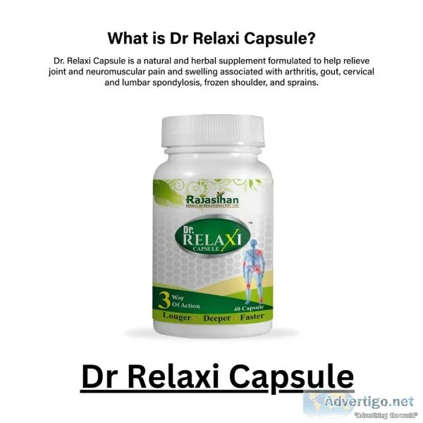 Rajasthan herbal dr relaxi capsule: arthritis & muscular pain