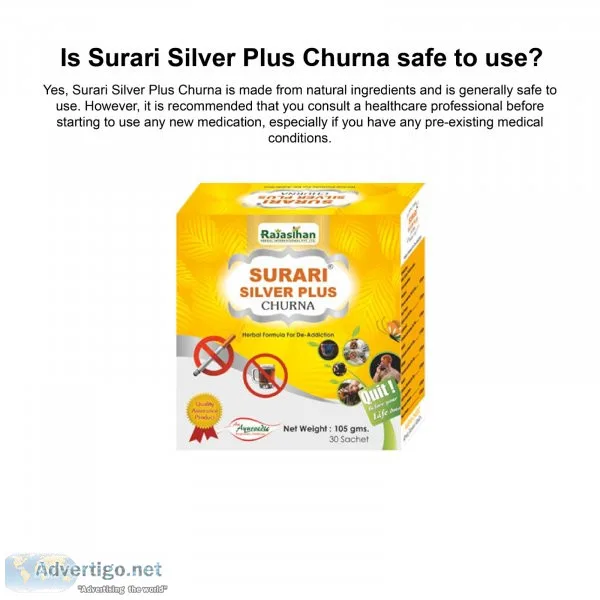 Rajasthan herbals surari silver plus churna for de-addiction