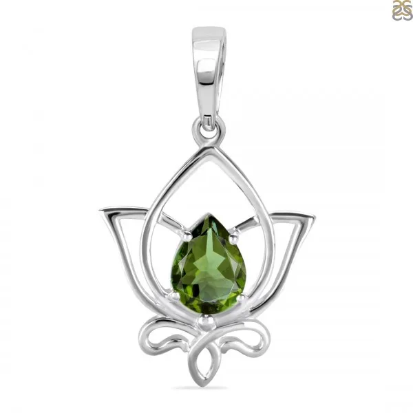 Natural wholesale silver moldavite jewelry