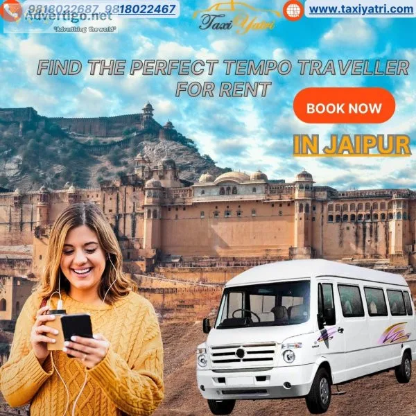 12-seater tempo traveller rentals in jaipur with taxiyatri