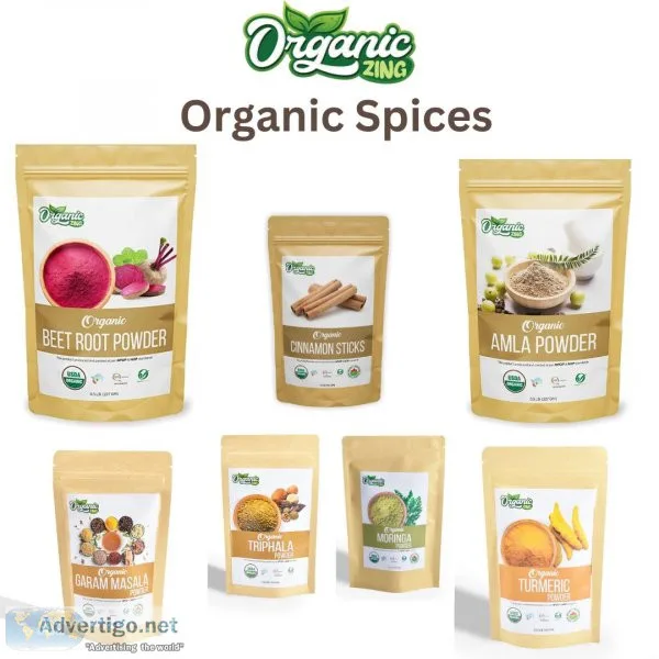 Buy 100 % natural organic spices in india | organic zing