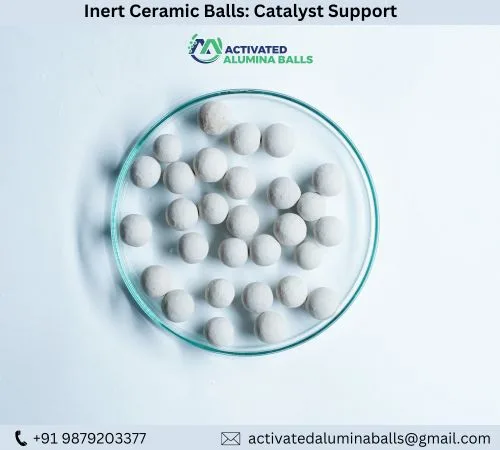 Inert ceramic balls catalyst bed support balls