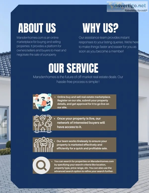 Buy & Sell  Real Estate marketplace marsdenhomescom