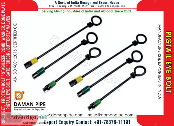 Pigtail eye bolt manufacturers exporters wholesale suppliers in 