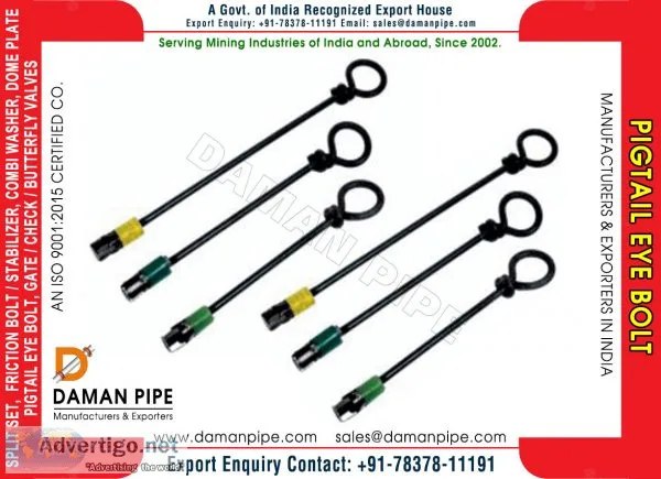 Pigtail eye bolt manufacturers exporters wholesale suppliers in 