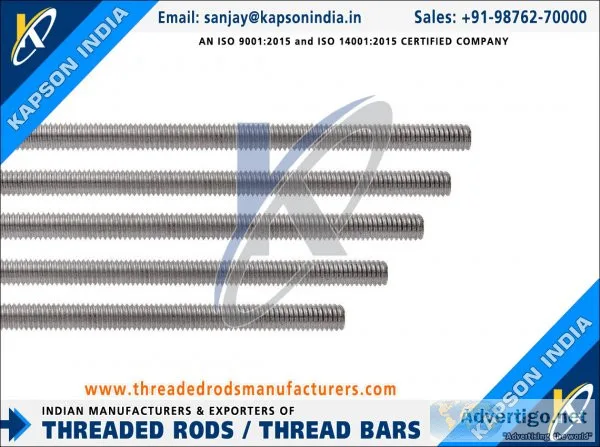Threaded rods & thread bars manufacturers exporters in india htt