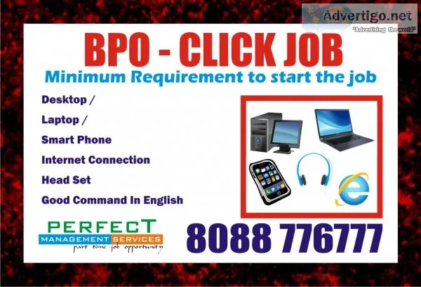 Home based bpo work | part time job work at home job | make mone
