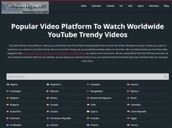 Youtube trending videos