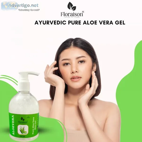 Floraison ayurvedic aloe vera gel 300ml for face, hair & skin
