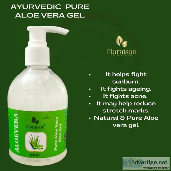 Floraison ayurvedic aloe vera gel 300ml for face, hair & skin