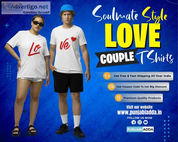 Passion partner love couple t shirts at punjabi adda