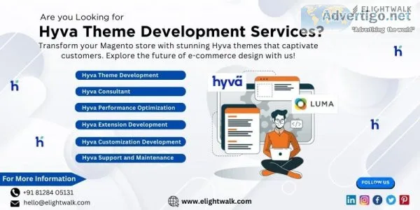 Hyva theme development services by elightwalk