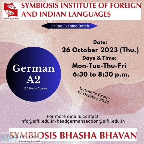 German language classes in pune - symbiosis sifil