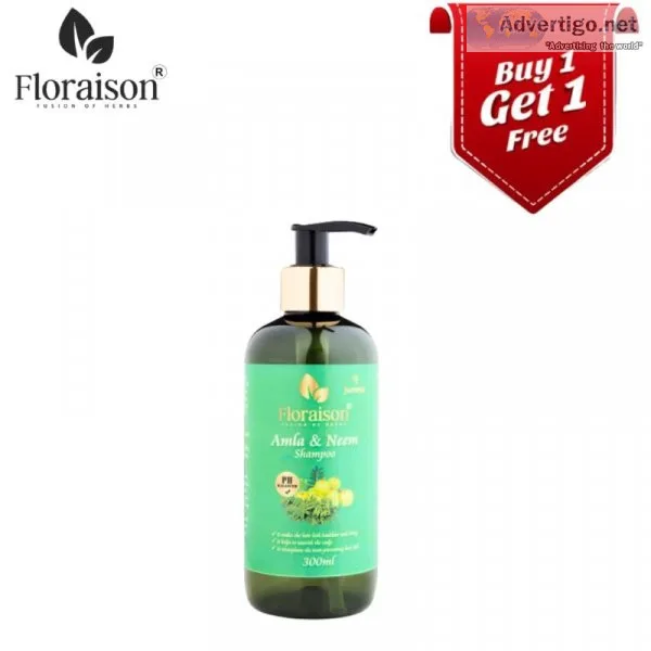 Floraison ayurvedic amla & neem shampoo 300ml for hair fall, str
