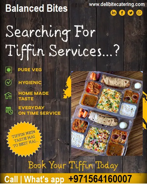 Home-style tiffin meal plans from deli bite catering dubai