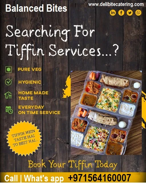 Home-style tiffin meal plans from deli bite catering dubai