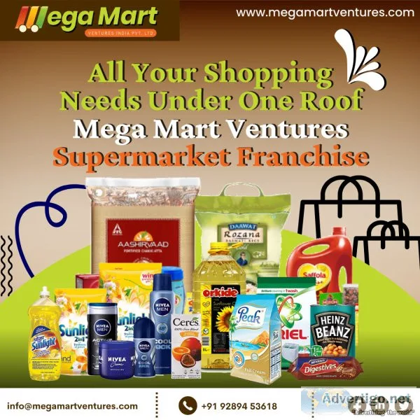 Supermarket franchise store opportunities offer by megamart vent