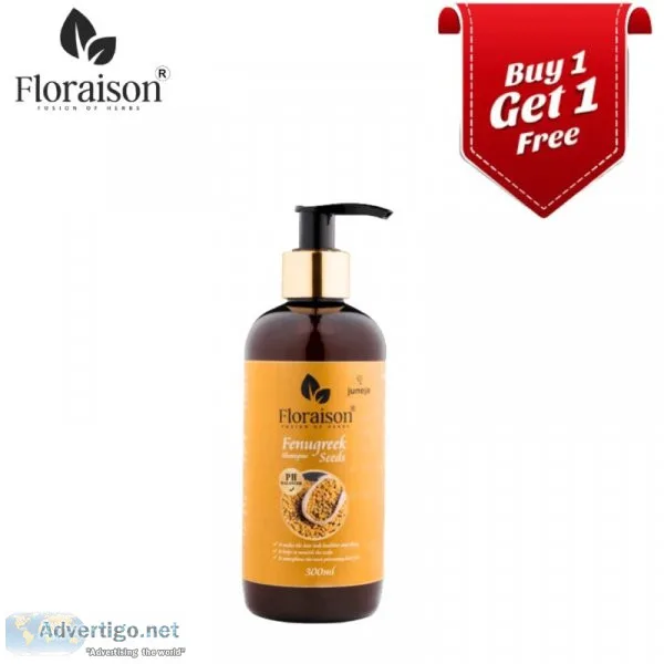 Floraison ayurvedic and natural fenugreek seeds shampoo 300 ml f