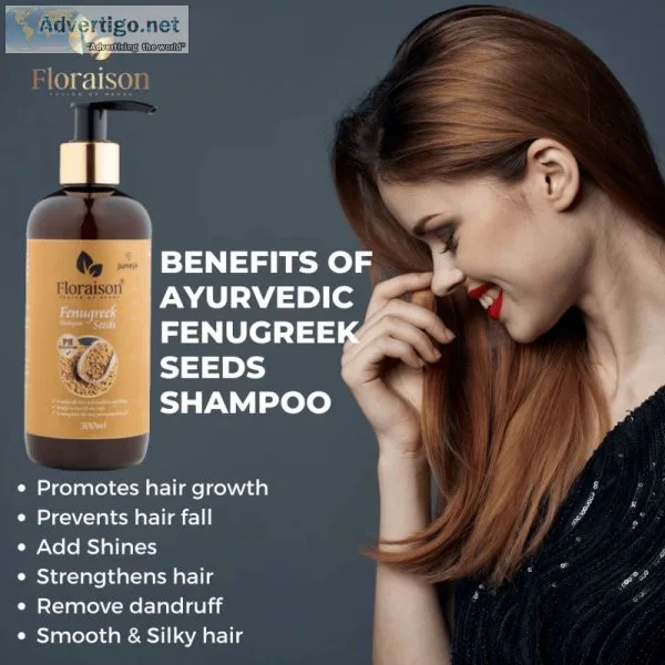 Floraison ayurvedic and natural fenugreek seeds shampoo 300 ml f