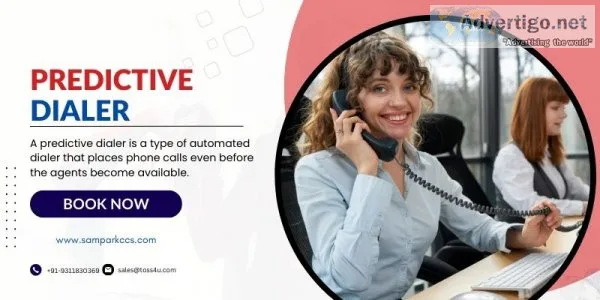 What is a predictive dialer in a call center