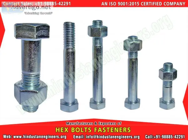 Hex bolts manufacturers exporters suppliers in india https://www