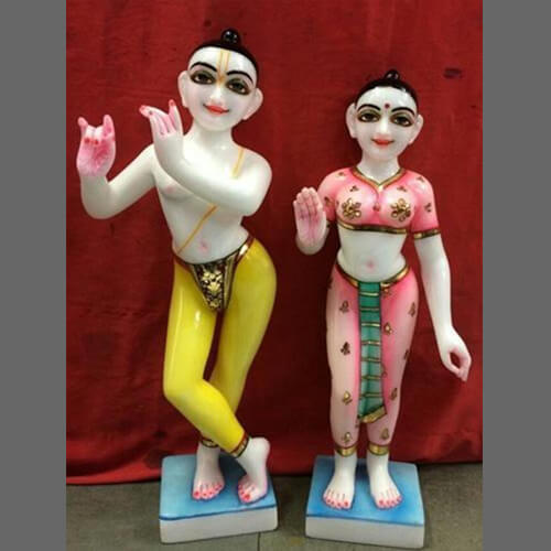 Divine Beauty with the Radha Krishna marble statue from Jaipur
