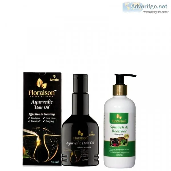 Floraison ayurvedic hair oil and ayurvedic spinach & beetroot sh