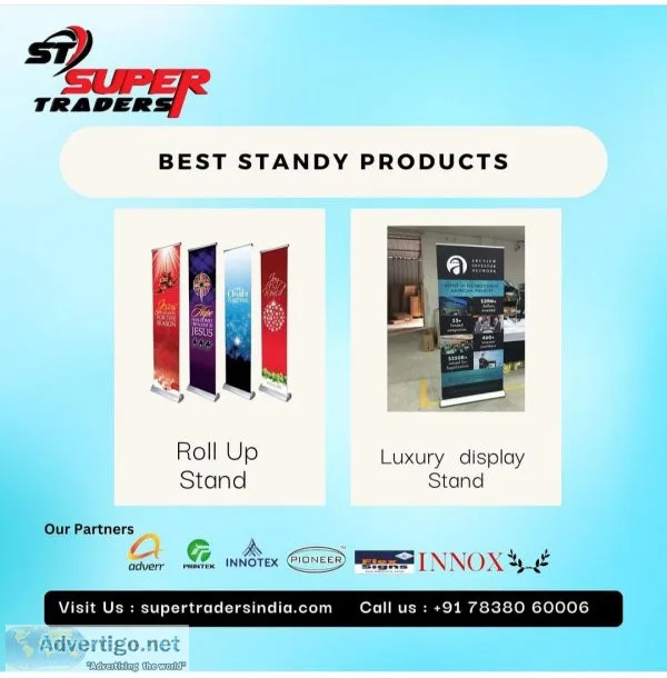 Roll up stands for outdoor advertising