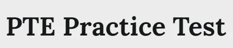 Take a free pte practice test